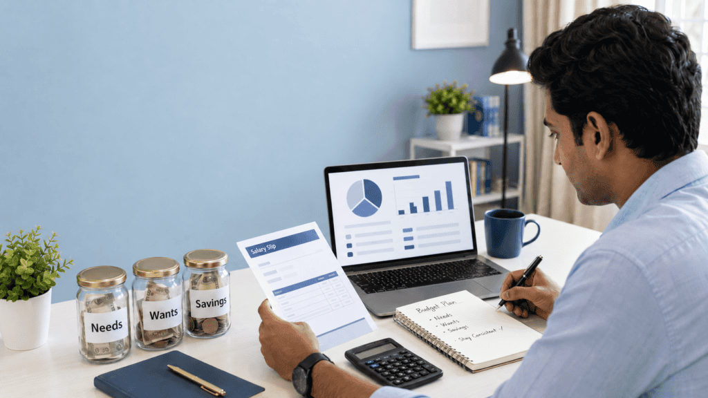 a realistic 16 9 premium editorial finance blog featured for an indian