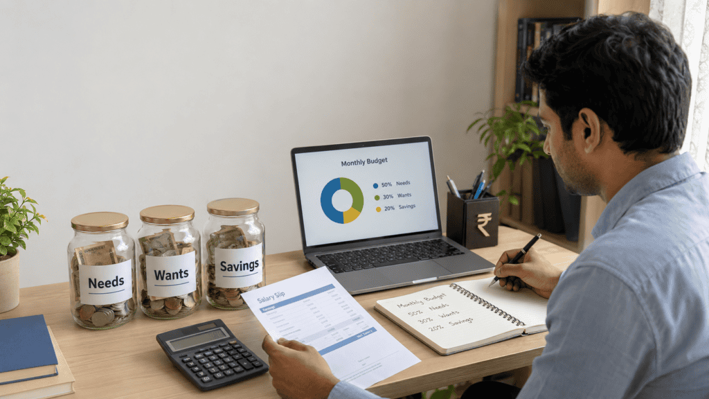 a realistic 16 9 premium editorial finance blog featured for an indian