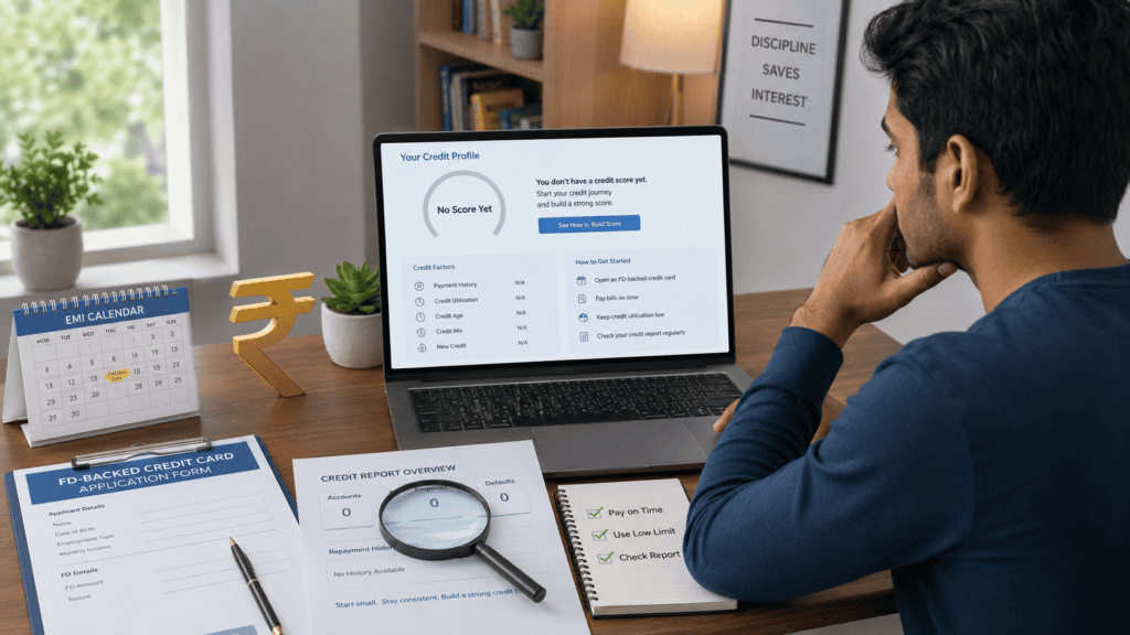 a realistic 16 9 premium editorial finance blog for an indian beginner