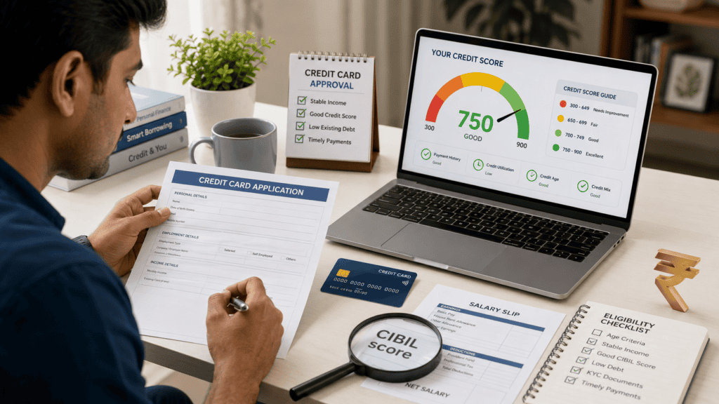 a realistic 16 9 premium editorial finance blog for an indian borrower